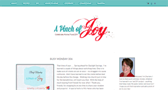 Desktop Screenshot of apinchofjoy.com
